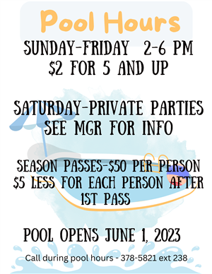 Pool Hours of Operation